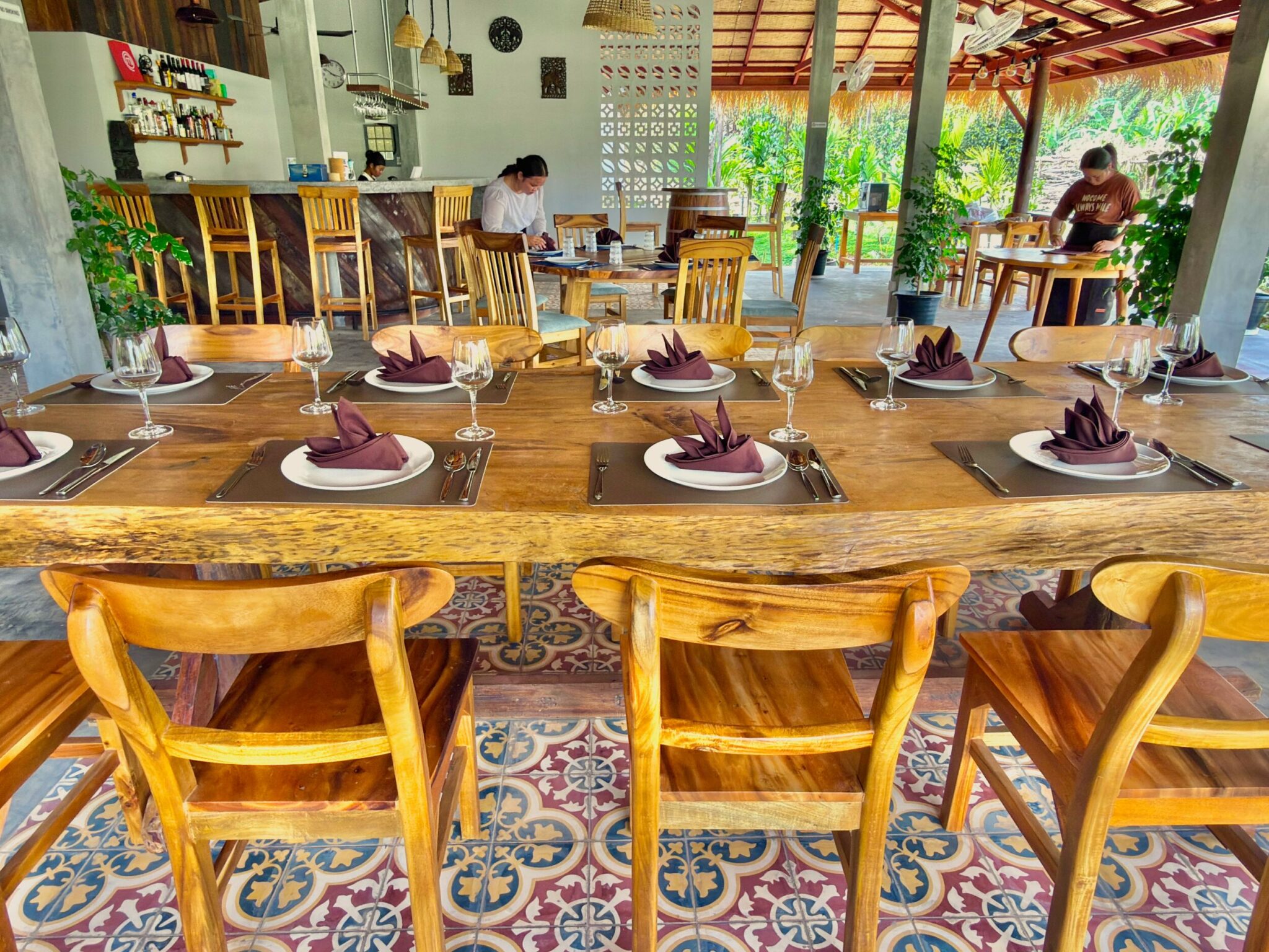 Wooden dining hut